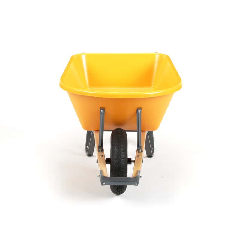 Wheelbarrow Polyethelyne With Wood Handles 6 Cu Ft True Value